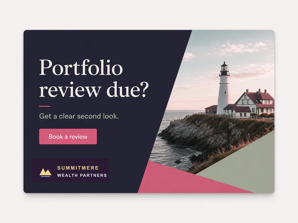 Summitmere Wealth Partners paid search and social ad mockup